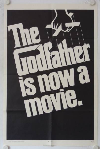 The Godfather original release US Advance Onesheet movie poster